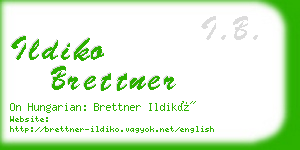 ildiko brettner business card